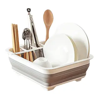 Foldable Dishes, Portable Cutlery Drainer Organizer, Space-Saving Kitchen Storage Rack for Kitchen RV Camper Travel Trailer, Collapsible Cutlery Drainer, Pop-Up & Foldable for Easy Storage Tray, Portable Cutlery Drainer Organizer for Kitchen RV Camper