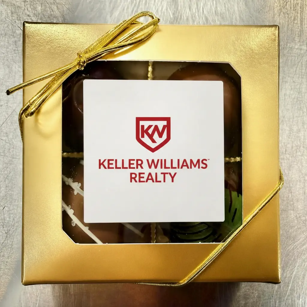 Custom Logo Chocolate Truffle Gift Box – 4-Piece
