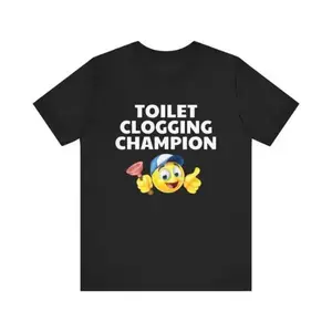 Funny Meme Tshirt, Toilet Clogging, Humor Tshirt, Funny Gift, Out Of Pocket Humor, Satire Shirt, Y2K Edgy Joke, Dank Meme Menswear Top, Adult funny T-shirt, Gift for Woman and Man