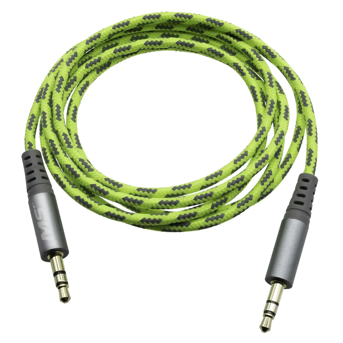 360 Stand MBSHV0402 Hi-Vis Yellow 4 ft. Tangle-Free 3.5mm Audio Cable, Portable Connector for Car, Home Use, Compatible with Phones, MP3 Devices & Electronics Accessories