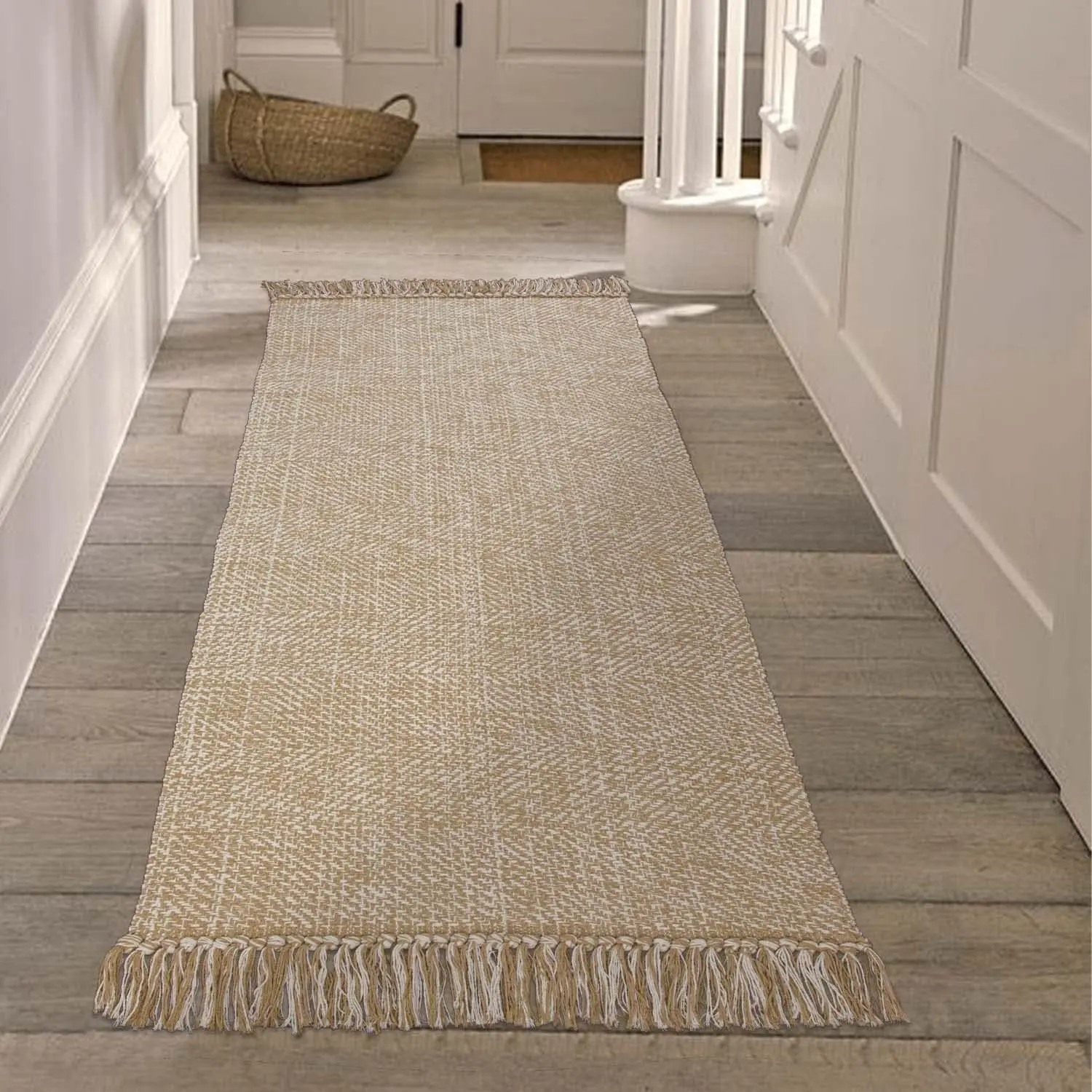 Boho Runner Rug, 1-Count Non-Slip Washable Floor Mat, Decorative Throw Carpet for Home Living Room, Bedroom, Kitchen and Bathroom