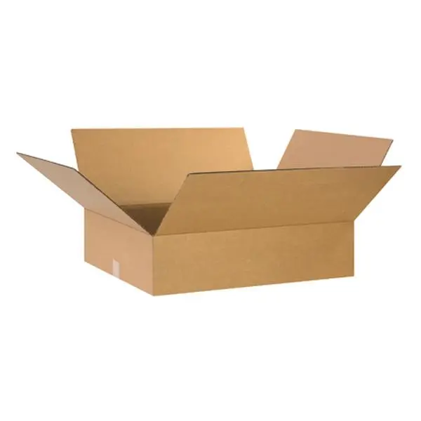 Box Partners 26206 Rectangular Cardboard Shipping Boxes, 26 In. X 20 In. X 6 In. (26x20x6") Flat Corrugated, Ideal for Shallow Products & Shipping Apparel