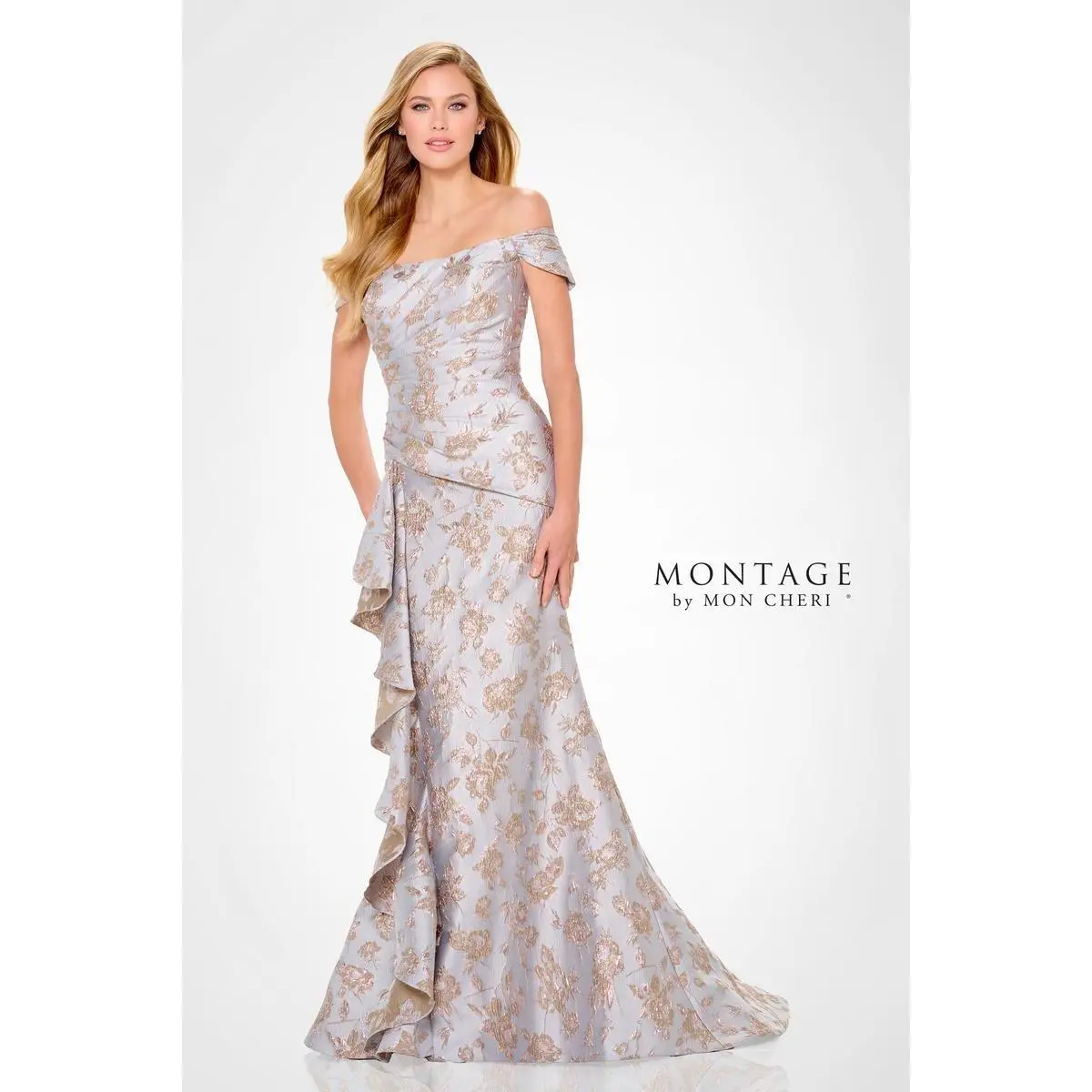 Montage by Mon Cheri Brocade Evening Dress M905