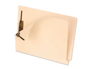 End Tab Fastener Folders, Two Fastener, Letter, Manila, 50/box