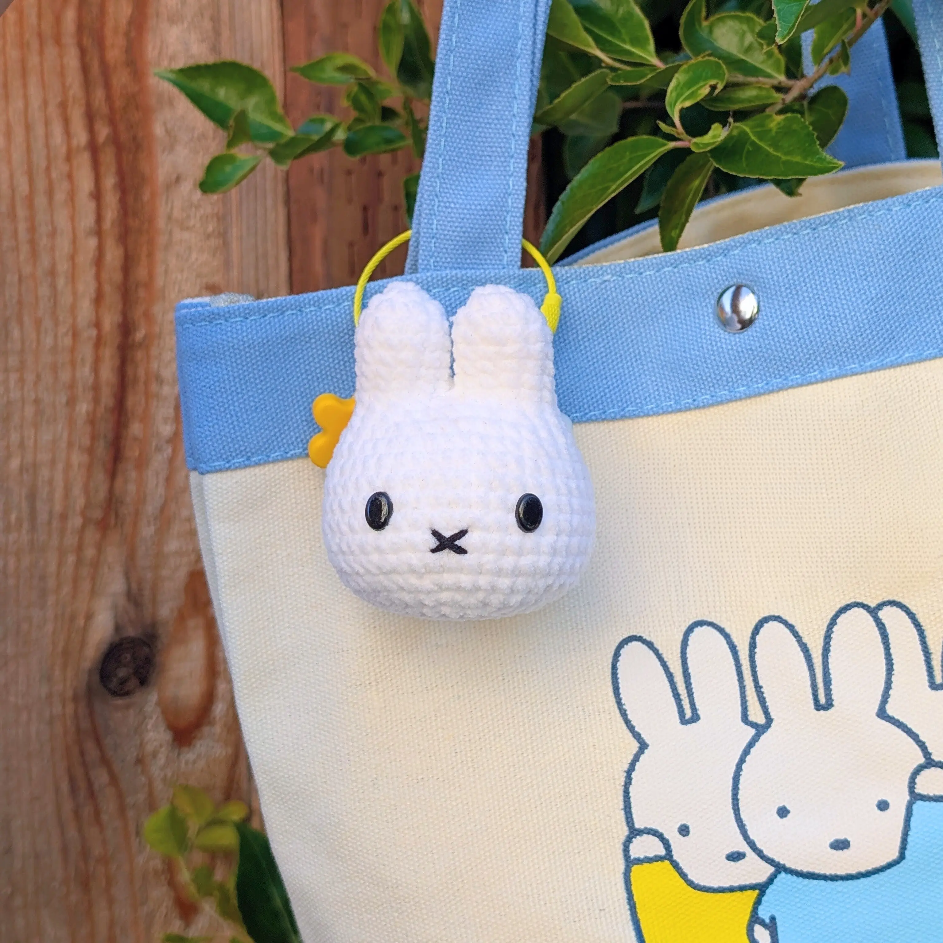 Miffyi Bunny Handmade Plush Keychain | Cute Animal Crochet Accessory | Kawaii Rabbit Bag Charm Toy | Amigurumi