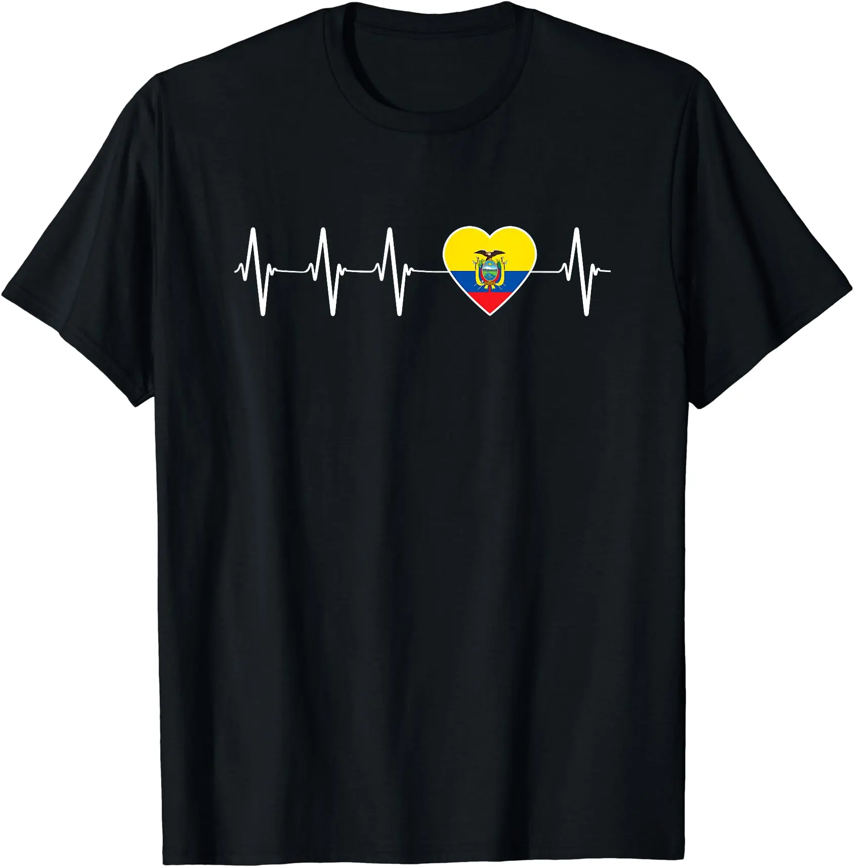 I Love Ecuador Flag Gift T-Shirt | Unisex Cotton Tee | Size S-5XL | NEW