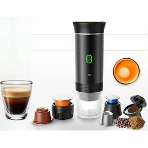 Multi-Function Coffee Maker Self-Heating Travel Coffee Maker Compatible with Coffee Powder Suitable for Large and Small Capsules cafe appliances 19-Bar Pressure 3-in-1 Brewing Cordless Heating 7500mAh Battery - Espresso Machines