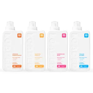 Loaded Laundry Detergent Bundles - 200+ Loads (4-Pack) - Plant-Based, 3x Concentrated, Phosphate, Paraben & Dye Free, Made in USA