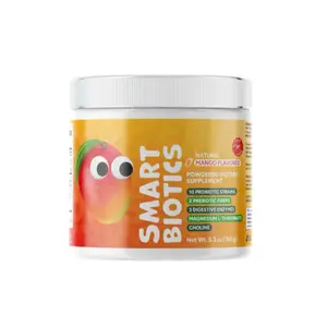 SmartBiotics Kids Soluble Probiotic Powder Mango Flavor 10 Strains 2 Prebiotics 3 Enzymes Choline 5.3 oz