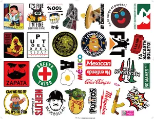 30pcs Mexican Blue-Collar Humor Stickers – Waterproof Vinyl with Snarky Jokes, Perfect for Workers' Hard Hats, Toolboxes, Bumpers & Coolers.