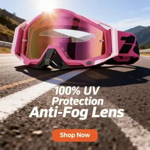 100% armega champion series goggles Quick Release Off-Road Motorcycle Goggles -Pro Motocross MX ATV Dirt Bike Racing Goggles, Anti-Fog UV Protection Lens, Adjustable Strap,Shockproof Eye Protection for Outdoor Adventure Riders Motorbike Gear
