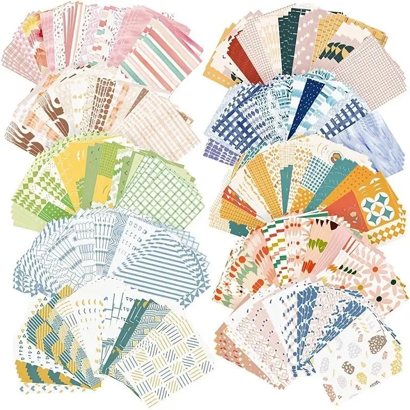 Vintage Scrapbook Paper, Scrapbook Page, 500pcs/set Colorful Scrapbook Material Paper, DIY Decorative Paper Crafts, Scrapbooking Supplies for Scrapbooking & Journal Making