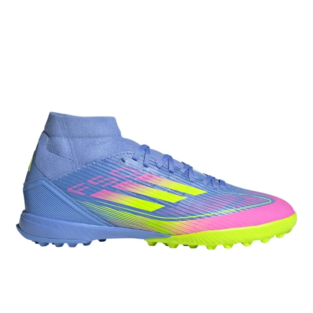 adidas Womens F50 League Mid Turf Soccer Cleats  - Blue