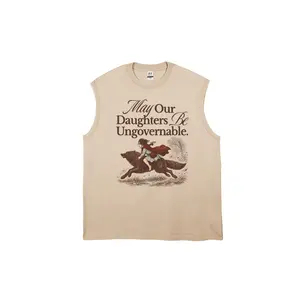 Men's vintage washed pure cotton vest