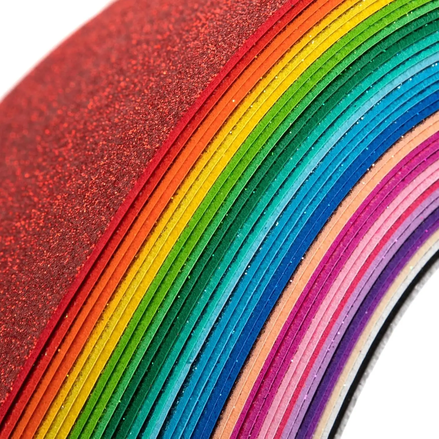 36-Pack 8x6 in Glitter Finish Foam Sheets, Bulk Pack for DIY Users’ Craft Projects, Classroom Scrapbook & Card Making, Spark, Foam Paper