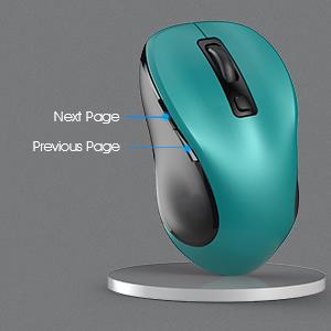 SABLUTE 2.4G Wireless Mouse for Laptop Ergonomic Design with USB Receiver & Type-C Adapter 6 Button Cordless Mouse for Windows Mac PC Notebook(non-bluetooth)