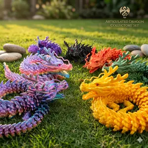 80cm 3D Printed Giant Articulating Animal Figurine - Decorative Sculpture Ornament with Movable Parts, Movable Mouth, Realistic Eyes, Multicolor Design, Home Decor for Weddings, Garden Gifts, Articulating Animal Figurines, Decorative Sculptures