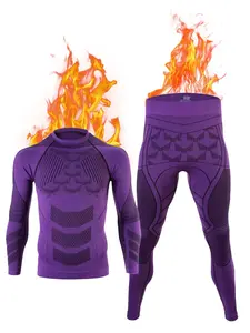 Thermal Underwear for Men Long Johns Quick Drying Top and Bottom Set Warm Base Layer Mens Cold Weather Skiing