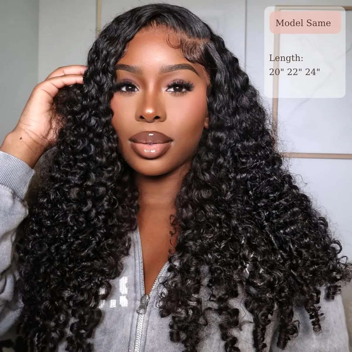 The Mane Supply 13x6 Burmese Curl Transparent Lace Front Human Hair Wig, Pre-Plucked, 180 Density, Natural Healthy Soft & Comfortable