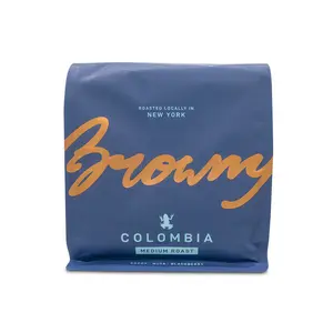 Browny's COLOMBIA, Medium Roast - Respected for its excellent balance of body and acidity. It yields a heady aroma followed by rich flavors of caramel and dark cocoa, then finished with some fruity notes of berries and hints of spice.
