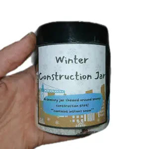 Winter Construction Truck Sensory Jar