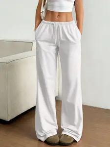 Low waist straight leg wide leg sports pants - women's loose casual pants, soft and comfortable summer casual home sleeping pants, breathable pants, very suitable for street wear and Y2K aesthetics, # TikTokMadeMeBuyIt