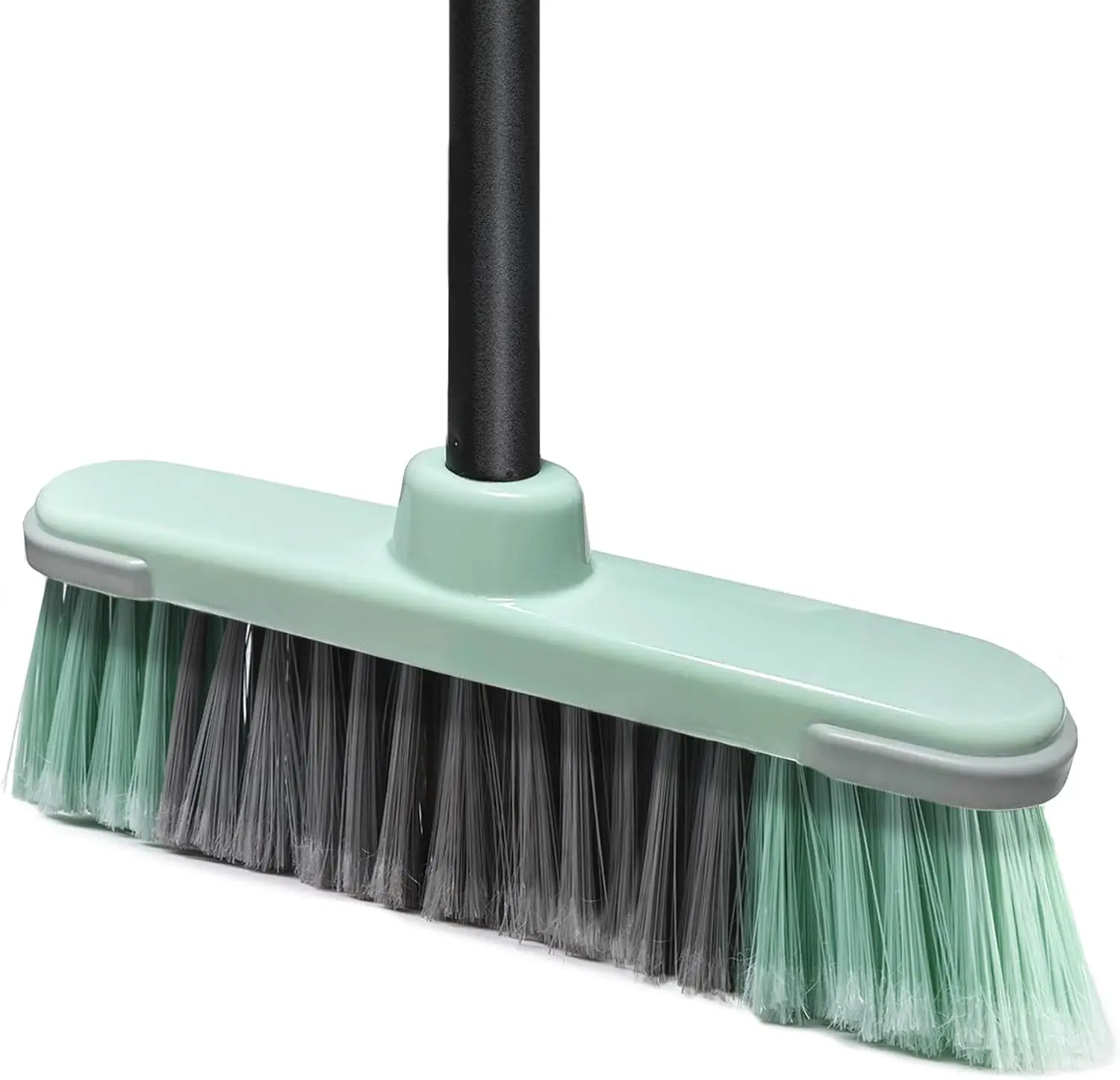 Indoor Broom Soft Bristle Brooms - Brooms for Sweeping Indoor , House Broom for Cleaning Hardwood, Tile, and Decking Surfaces Across.Green