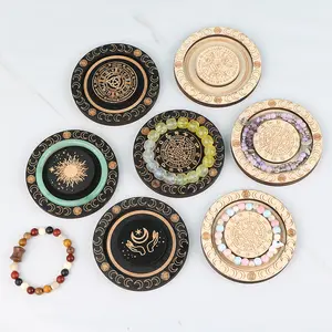 Wooden bracelet beaded tray, wooden beaded board, retro bracelet beaded display tray