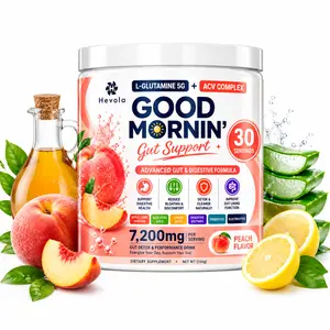 Gut Support Powder – 7200mg Advanced Gut & Digestive Formula with Apple Cider Vinegar, L-Glutamine 5g, Prebiotics & Digestive Enzymes – Reduce Bloating & Support Gut Health – 30 Servings