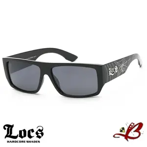 Locs Spider Venom Rectangle Spider Web Arm Printed Hardcore Cholo Sunglasses tiktok shop glasses