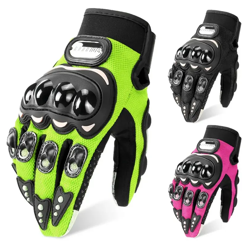 New Polyester Motorcycle Gloves - Breathable Mesh Full Finger Protective Gloves with Touch Screen Compatibility, Ideal for Motorcycle Racing, Dirtbike Gear, Dirtbike Gloves