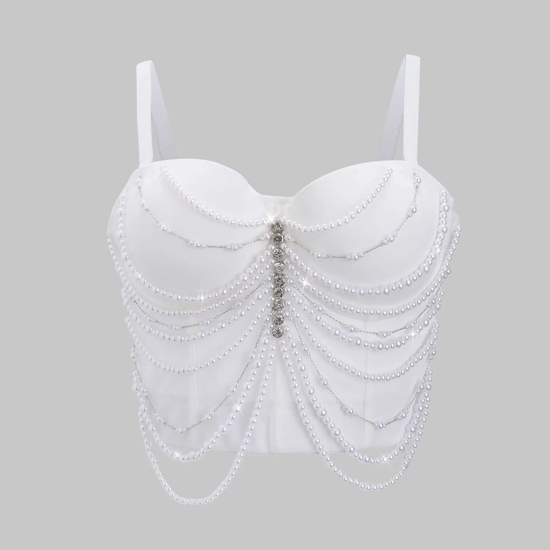 Tube Tank Tops Bra Blusas Short Beading Fishbone Corset weighted vests Woman Clothing Sling Wedding Party Blind Date Stage Party Fishbone Shaper Ladies Elevated Going Out Crop Tops Sexy Clothes Tara World Halter Top