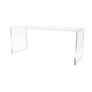 Clear Acrylic Riser Display Stand 10” Wide x 4" Deep Merchandise Retail Showcase Elongated Bench Clear Plexiglass Counter or Tabletop Decor Platform by 321 Plastics