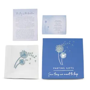 Unique Sympathy Gifts for Loss-In Memory of Loved One Gift| Dandelion Handkerchief Gift Set| Handkerchief Memorial Gifts for Loss of Someone