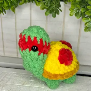 Handmade Crochet Pizza Turtle