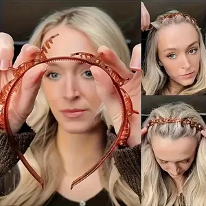 10Pcs Braiding Soft Headband & Hair Clip Hair Styling Set