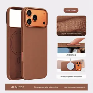 Phone Case: Christmas Gift, Suitable, IPhone17 Pro Max/iPhone17 Pro, 17 Air/16 Pro Max/ 16 Pro New Technology Woven Magnetic Protective Case, Fabric Protective Shell, Multiple Colors Available, Anti-drop and Anti-slip Protective Case, Dopamine Color