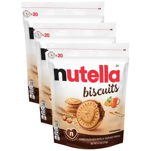 Nutella Biscuits Cookies Filled with Nutella Hazelnut Spread, Sweet Snack Pack, 9.7 oz