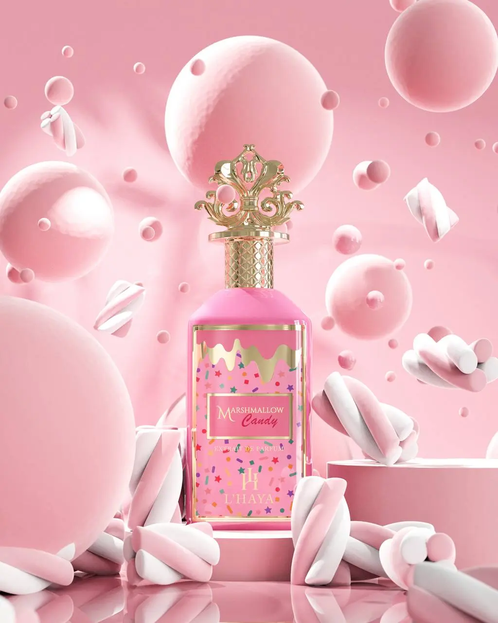 L'Haya-Marshsmallow Candy - Extract The Parfum, Sweet and Fresh Scent, 100ml, Light and Luxurious