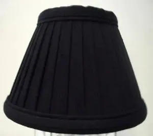 Exquisite Black Silk Pleated Chandelier Shades -58612