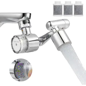 Water filter for sink faucet rotating tap extender water filter for bathroom sink senstive skin for bathroom face wash 3pcs filter replacements