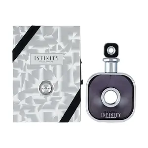 Armaf Infinity Silver for Men Eau de Parfum Spray 3.6 oz 105 ml Bold Long Lasting Masculine Fragrance with Bergamot Ginger Grapefruit Apple Cardamom Geranium Pink Rose Cashmere Wood Cedarwood Vetiver