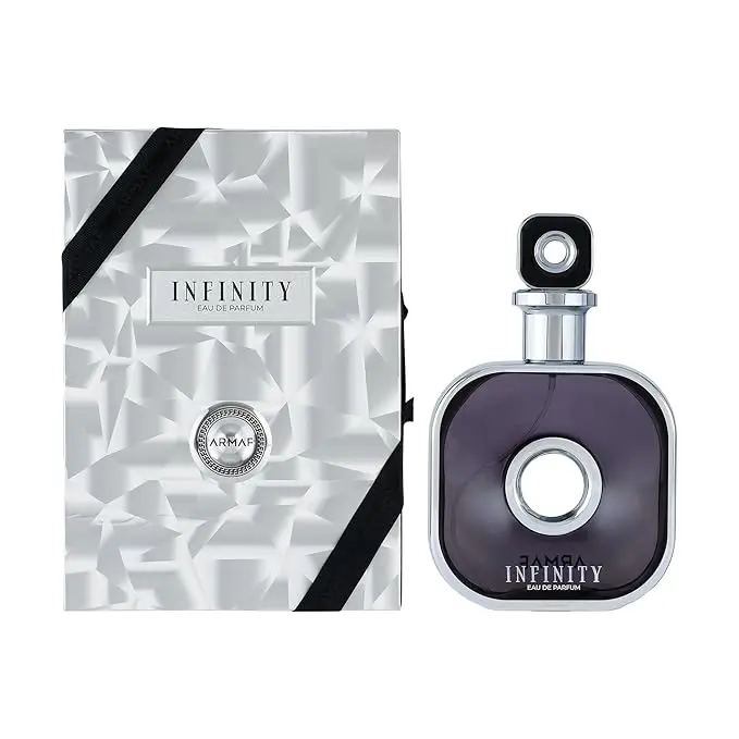 Armaf Infinity Silver for Men Eau de Parfum Spray 3.6 oz 105 ml Bold Long Lasting Masculine Fragrance with Bergamot Ginger Grapefruit Apple Cardamom Geranium Pink Rose Cashmere Wood Cedarwood Vetiver