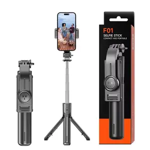 Extendable Cell Phone Selfie Stick, Smartphone Tripod Stand With Wireless Remote For IPhone/Samsung/Android Smartphones, Tripod Stabilizer