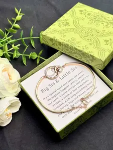 Big Sister & Little Sister Bracelets Forever Promise Bond Cuff Set Meaningful Gifts with Unbreakable Love Adjustable 60mm Silver Tone Rose Tone Finish  Beautifully Packaged