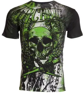 Archaic By Affliction Men's T-shirt CADAVEROUS Black Crewneck Cotton