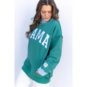 MAMA two tone Mock Neck Sweatshirt