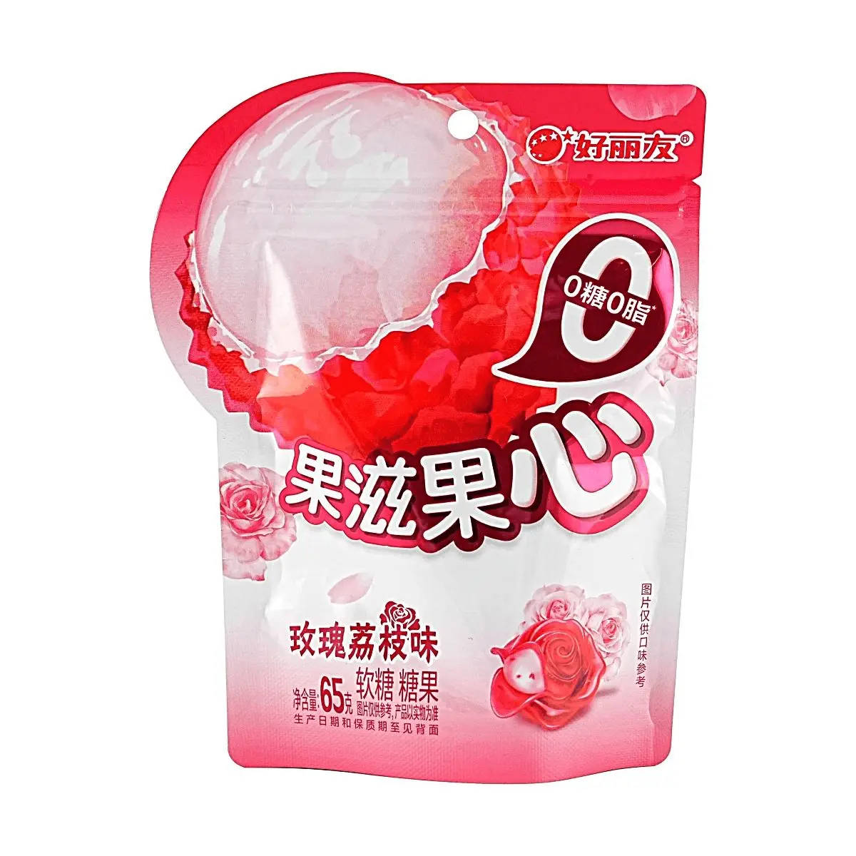 ORION Rose Lychee Soft Candy Sugar-Free Fat-Free 65g - Healthy Fruit Gummy Snack ORION Rose Lychee Soft Candy Sugar-Free Fat-Free 65g - Healthy Fruit Gummy Snack