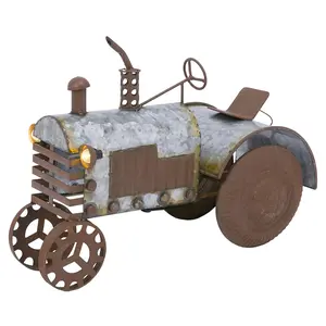 Antique galvanized 14.2-in metal tractor by Ger son Co