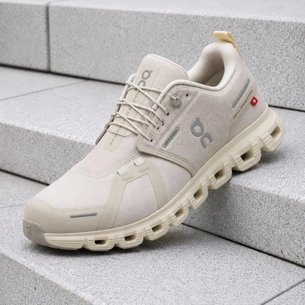 On Running Cloud 6 Waterproof Pelican Ghost Men's Fashion Sneaker New